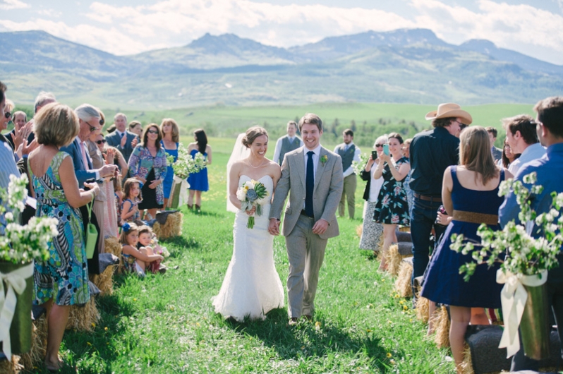 wedding ceremony at Home Ranch in Clark, Colorado