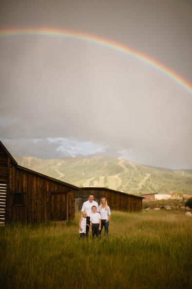 family photos at the Steamboat Barn