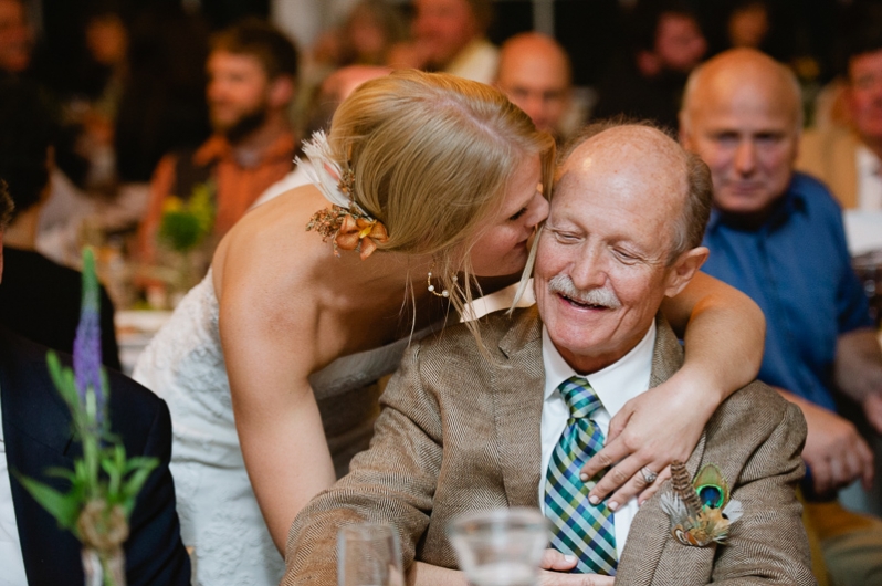 bride hugging her father