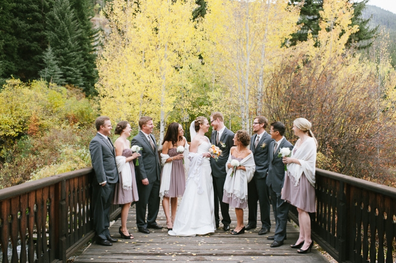 wedding party in Vail