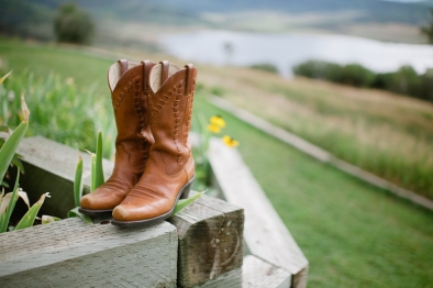 cowboy boots at wedding in Steamboat Springs