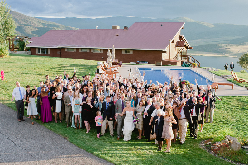 guests at wedding at Bella Vista in Steamboat Springs