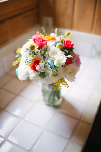 colorful wedding bouquet