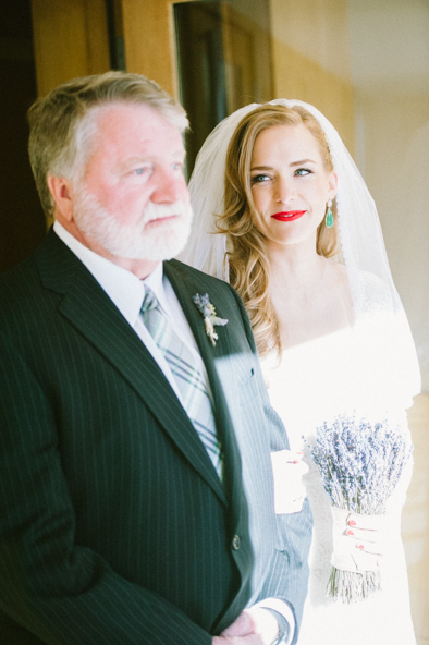 bride getting ready to walk down aisle