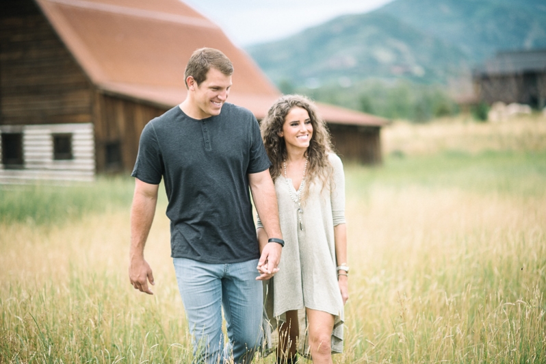 rustic colorado barn engagement photos 