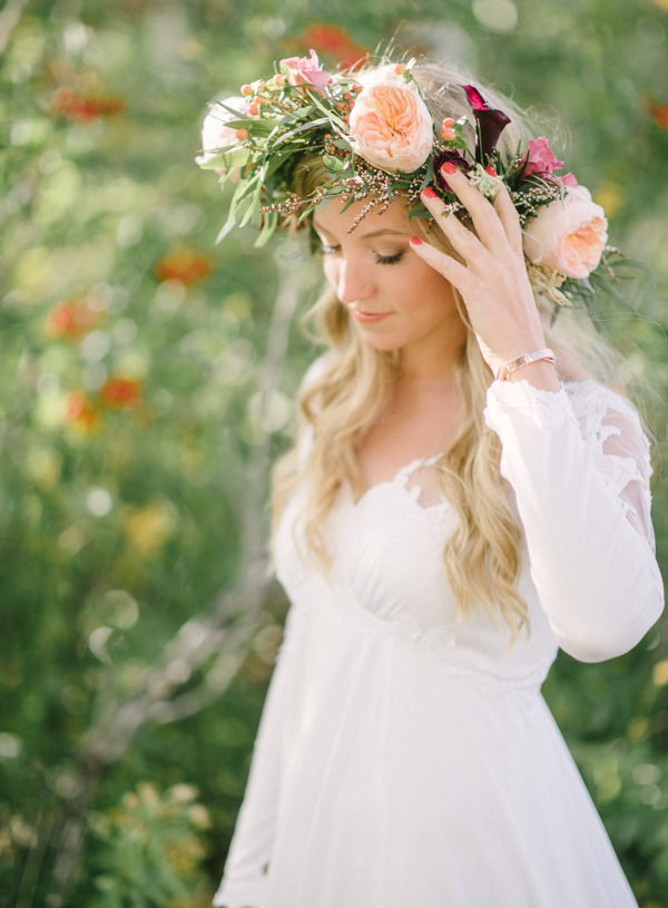 Flower Crown at Wedding